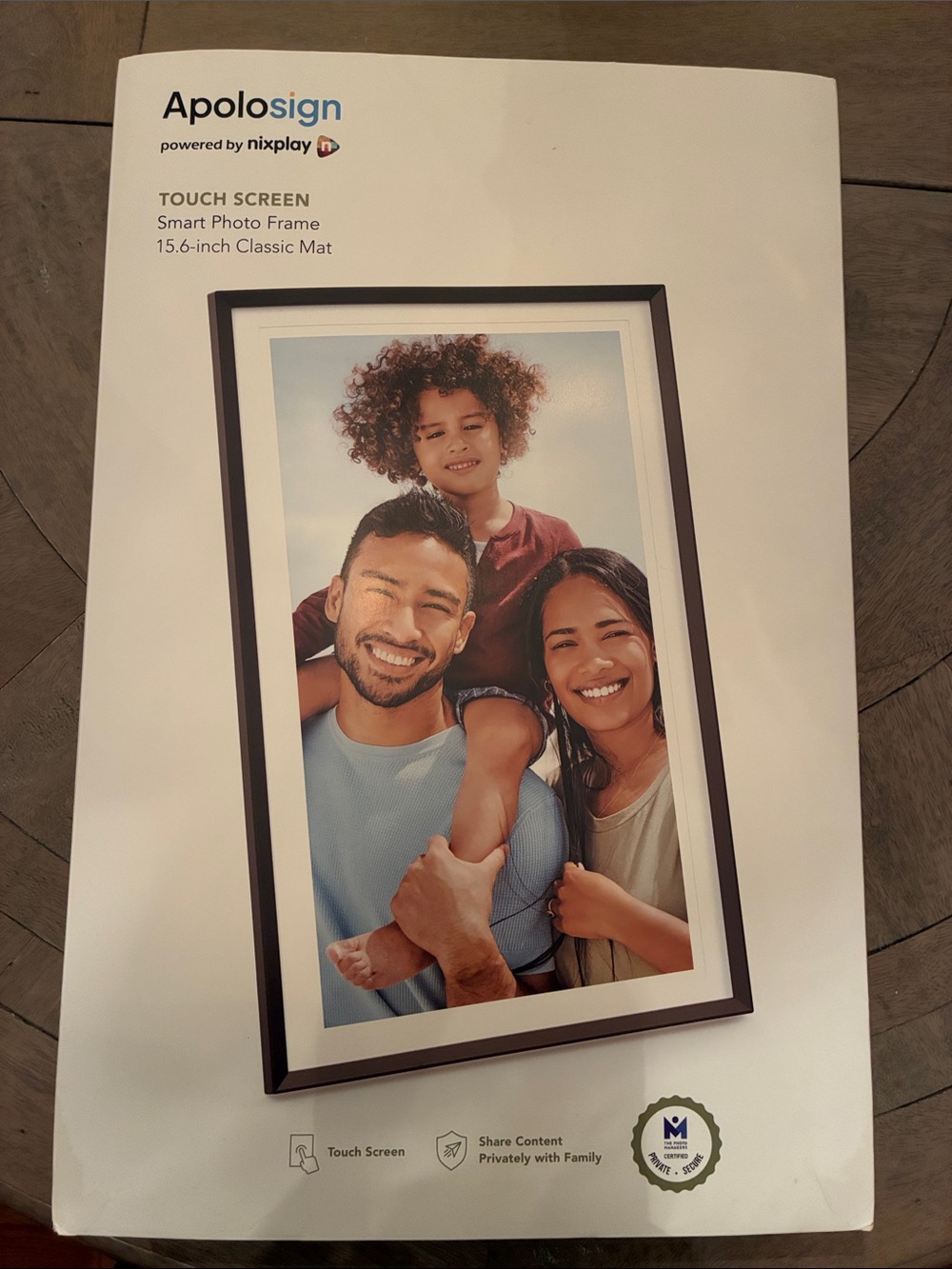 Touch Screen Smart Photo Frame - Black